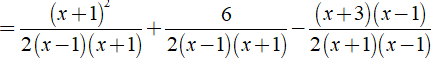b) x+1/2x-2 + 3/x^2-1 -x+3/2x+2 (ảnh 4)