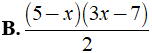 Kết quả của phép tính (x^2 -25) : 2x +10/ 3x-7 (ảnh 5)