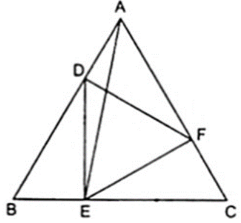Trên 3 cạnh AB, BC, CA của Δ ABC lấy ba đoạn AD, BE, CF mỗi đoạn dài bằng 1/3 độ dài (ảnh 1)