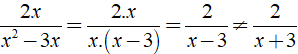 Phân thức 2/(x + 3) bằng với phân thưc nào dưới đây ? (ảnh 2)