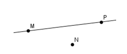 Cho ba điểm M; N; P thẳng hàng với P nằm giữa M và N. Chọn hình vẽ đúng. (ảnh 4)