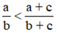 Chứng minh rằng nếu a > 0, b > 0, c > 0 và a < b thì a/b< A+c/b+c (ảnh 1)