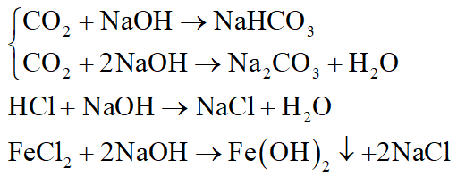 Dãy các chất tác dụng được với dung dịch NaOH là: (ảnh 1)
