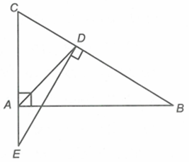Cho tam giác ABC vuông tại A. Đường phân giác của góc A cắt cạnh huyền BC  (ảnh 1)
