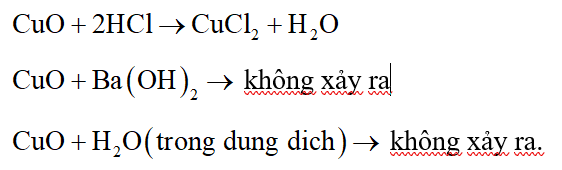 Cho các chất sau: NaCl, Al2O3, CuO, BaO. Số chất vừa tan trong dung dịch Ba(OH)2, vừa tan trong dung dịch HCl là: (ảnh 1)
