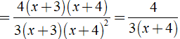 Kết quả của phép tính 4x + 12/ (x + 4)^2 : 3(x + 3)/x + 4 (ảnh 3)