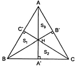 Cho tam giác nhọn ABC, các đường cao AA', BB', CC' cắt nhau tại H. Chứng minh rằng: (ảnh 2)
