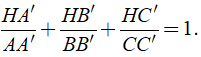 Cho tam giác nhọn ABC, các đường cao AA', BB', CC' cắt nhau tại H. Chứng minh rằng: (ảnh 1)