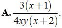 Rút gọn biểu thức 6x^2y (x+ 2) / 8x^3y^2 (x^2 + 3x +2) (ảnh 4)