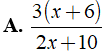 Rút gọn biểu thức x^2-36/2x + 10. 3/6-x được kết quả là ? (ảnh 3)