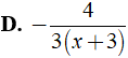 Kết quả của phép tính 4x + 12/ (x + 4)^2 : 3(x + 3)/x + 4 (ảnh 7)