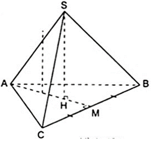 : Tính diện tích toàn phần của hình chóp tam giác đều có cạnh đáy bằng a và chiều cao bằng 2a. (ảnh 1)
