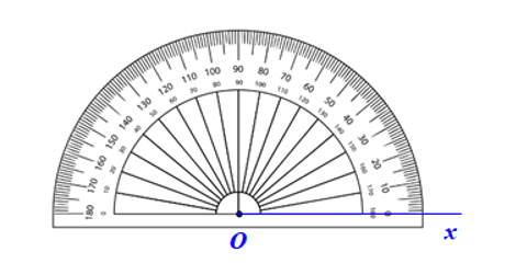 a) Vẽ góc xOy có số đo là 120 độ. (ảnh 2)