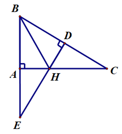 Cho tam giác ABC vuông tại A. Trên cạnh BC, lấy điểm D sao cho (ảnh 1)