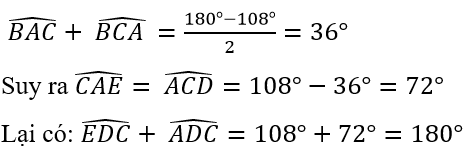 b) Cho ngũ giác đều ABCDE. Gọi F là giao điểm hai đường chéo AC và BE.  (ảnh 2)