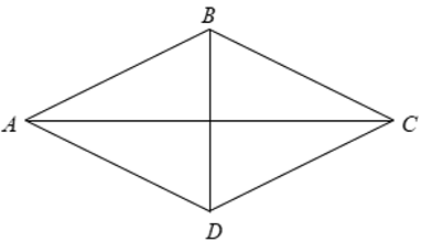 Cho hình thoi ABCD có chu vi bằng 40cm và đường chéo BD = 8cm. Diện tích của hình thoi là ? (ảnh 1)
