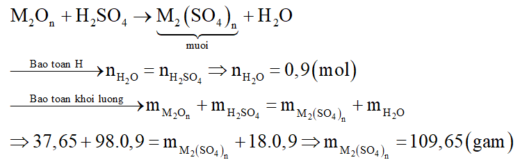 Để hòa tan vừa hết 37,65 gam hỗn hợp gồm ZnO và Al2O3 cần vừa đủ 450ml dung dịch H2SO4 2M. Cô cạn dung dịch sau phản ứng được m gam muối khan. Giá trị của m là: (ảnh 2)