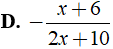 Rút gọn biểu thức x^2-36/2x + 10. 3/6-x được kết quả là ? (ảnh 6)