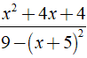 Rút gọn phân thức x^2 + 4x + 4/ 9- (x + 5)^2 được kết quả là ? (ảnh 1)