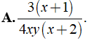 Rút gọn biểu thức 6x^2y(x+2)/ 8x^3y^2 (x^2 +3x +2) (ảnh 4)