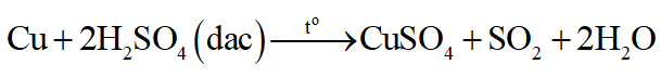 Axit sunfuric đặc nóng tác dụng với đồng kim loại sinh ra khí (ảnh 1)