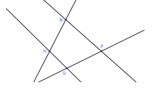 Có bao nhiêu bộ ba điểm không thẳng hàng trong hình vẽ sau (ảnh 1)
