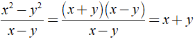 Cho kết quả sai trong các phương án sau đây ? A. x^2 - y^2 / x- y = x+ y (ảnh 1)
