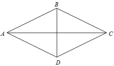 Tính diện tích hình thoi có cạnh là 17cm và tổng hai đường chéo là 46cm. (ảnh 1)