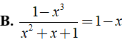 Cho kết quả sai trong các phương án sau đây ? A. x^2 - y^2 / x- y = x+ y (ảnh 6)
