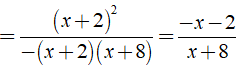 Rút gọn phân thức x^2+4x+4/9-(x+5)^2 được kết quả là ? (ảnh 3)