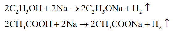 Cho dãy các chất: C2H5OH, CH3COOH, CH3COOC2H5, CH3 – O – CH3. Số chất trong dãy phản ứng được với Na là: (ảnh 1)