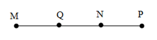 Cho bốn điểm M; N; P; Q cùng nằm trên một đường thẳng và hai điểm M; N nằm cùng (ảnh 4)