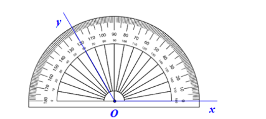 a) Vẽ góc xOy có số đo là 120 độ. (ảnh 3)