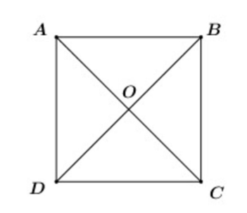 Cho hình vuông ABCD tâm O. Đẳng thức nào sau đây là đúng ?  (ảnh 1)
