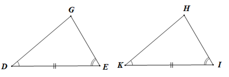 Cho tam giác DEG và tam giác HKI có góc D = góc K (ảnh 1)