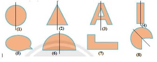 Trong những hình dưới đây, những hình có trục đối xứng là: (ảnh 2)