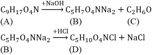 Cho sơ đồ chuyển hóa sau. C9H17O4N-> C5H7O4NNa2+ C2H6O Viết phương trình hóa học biểu diễn các chuyển đổi trên (ảnh 1)