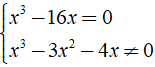 Giá trị của x để phân thức x^3-16x/ x^3-3x^2-4x bằng 0 ? (ảnh 3)