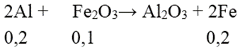 Nung hỗn hợp gồm 10,8 gam gam Al và 16,0 gam Fe2O3 (trong điều kiện không có không khí), sau khi phản ứng xảy ra hoàn toàn thu được chất rắn Y. Khối lượng kim loại M trong Y là: (ảnh 1)