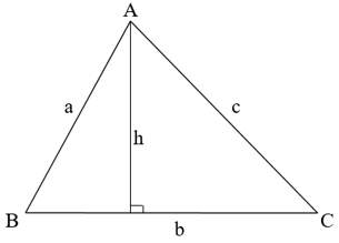 Cho Δ ABC, có đường cao AH = 2/3BC thì diện tích tam giác là ? (ảnh 1)