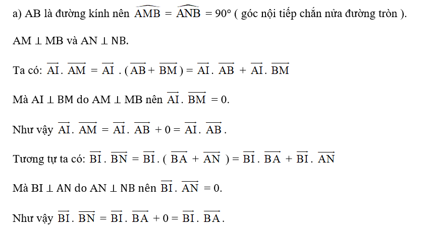 Cho nửa đường tròn tâm O có đường kính AB = 2R. Gọi M và N là hai điểm thuộc (ảnh 2)