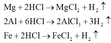 Cho 8,8 gam hỗn hợp gồm Mg, Al, Fe, Ag, Cu vào dung dịch HCl dư, thu được 3,36 lít khí ở đktc và 1,8 gam rắn X và dung dịch Y. Cô cạn dung dịch Y thu được a gam rắn khan. Xác định a. (ảnh 1)