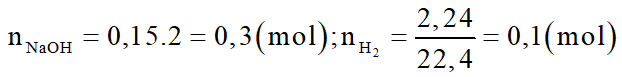 Cho m gam hỗn hợp (A) gồm CH3COOH và CH3COOC2H5 tác dụng vừa hết với 150ml dung dịch NaOH 2M. Tách lấy toàn bộ lượng rượu etylic; rồi cho tác dụng hết với Na, thu được 2,24 lít khí H2 (đktc). Giá trị của m là: (ảnh 1)