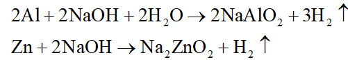 Dãy gồm các kim loại bị hòa tan trong dung dịch NaOH là: (ảnh 1)