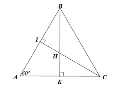 Cho hình vẽ dưới đây. Tam giác BHC là tam giác gì? (ảnh 1)
