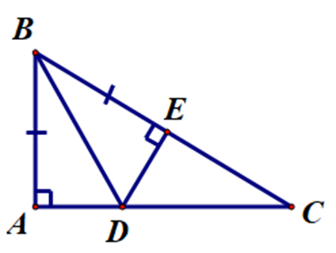 Cho tam giác ABC vuông tại A. Lấy E thuộc BC sao cho BA = BE.  (ảnh 1)