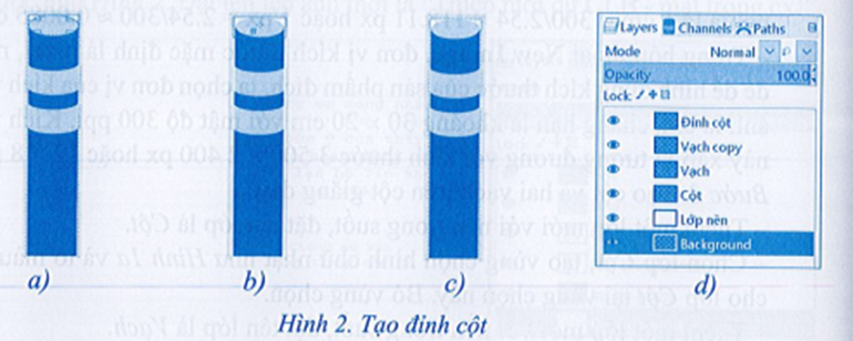 Hình 5 mô phỏng một dãy cột dùng để giăng dây trên hè phố hoặc cho một khu vực (ảnh 4)