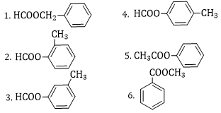 Số đồng phân là este, có chứa vòng benzen, có công thức phân tử là C8H8O2 là (ảnh 1)