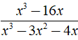 Giá trị của x để phân thức x^3-16x/ x^3-3x^2-4x bằng 0 ? (ảnh 2)
