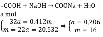 Hỗn hợp X gồm glyxin, alanin và axit glutamic (trong đó nguyên tố oxi chiếm 41,2% về khối lượng). Cho m gam X tác dụng với dung dịch với dung dịch NaOH dư, thu được 20,532 gam muối. Giá trị của m là: (ảnh 1)